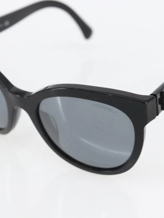CHANEL Sunglasses plastic Black CC main image 5